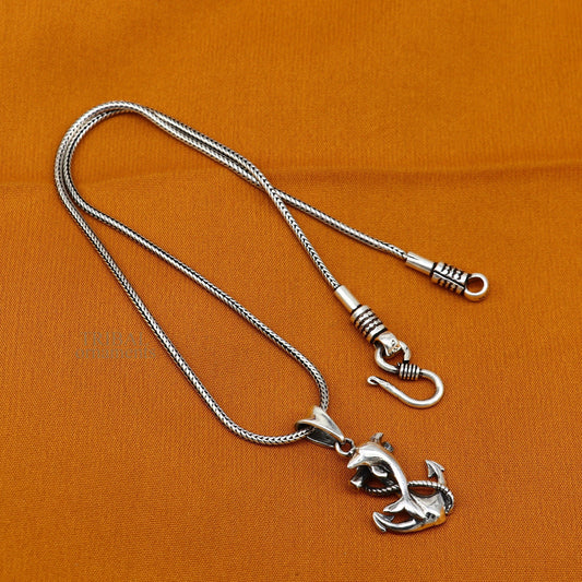 925 sterling silver handmade good luck pendant, best gifting silver pendant, elegant divine jewelry ssp1588 - TRIBAL ORNAMENTS