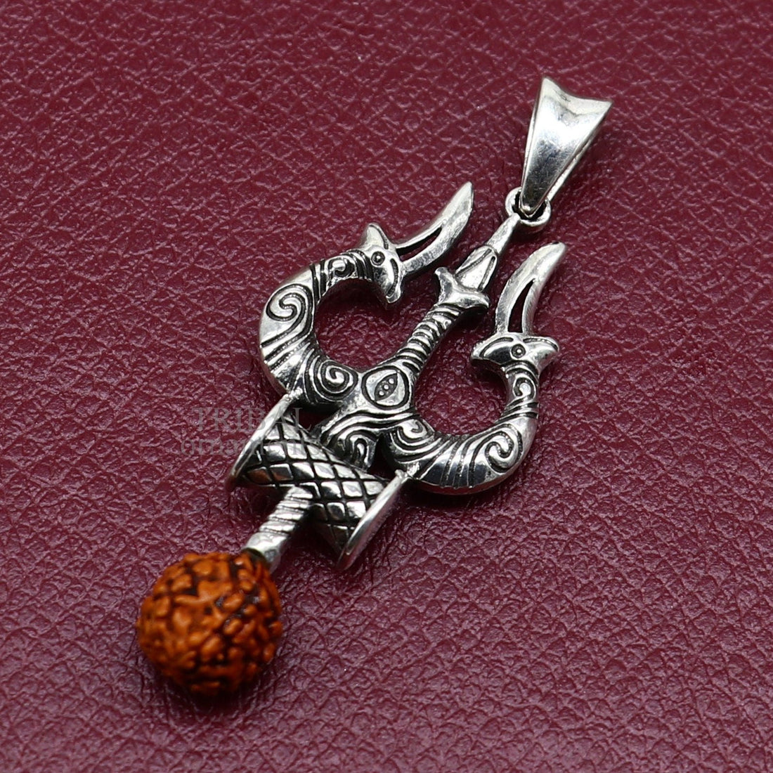 925 sterling silver Hindu idol Lord Shiva trident pendant, amazing vintage design gifting pendant customized god jewelry ssp1468 - TRIBAL ORNAMENTS