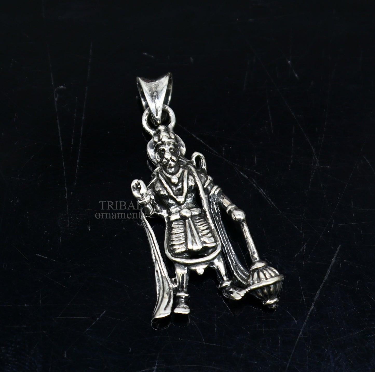 925 sterling silver handmade idol Hanuman ji pendant, amazing stylish unisex divine lucky pendant jewelry tribal jewelry ssp1473 - TRIBAL ORNAMENTS