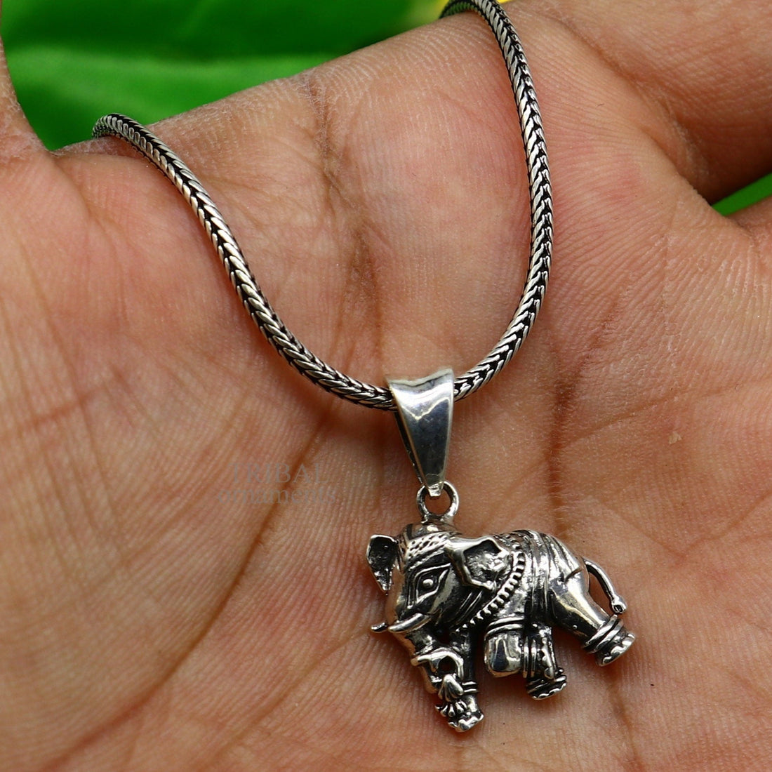 925 sterling silver amazing design small elephant pendant amazing exclusive divine pendant necklace gifting jewelry india ssp1581 - TRIBAL ORNAMENTS