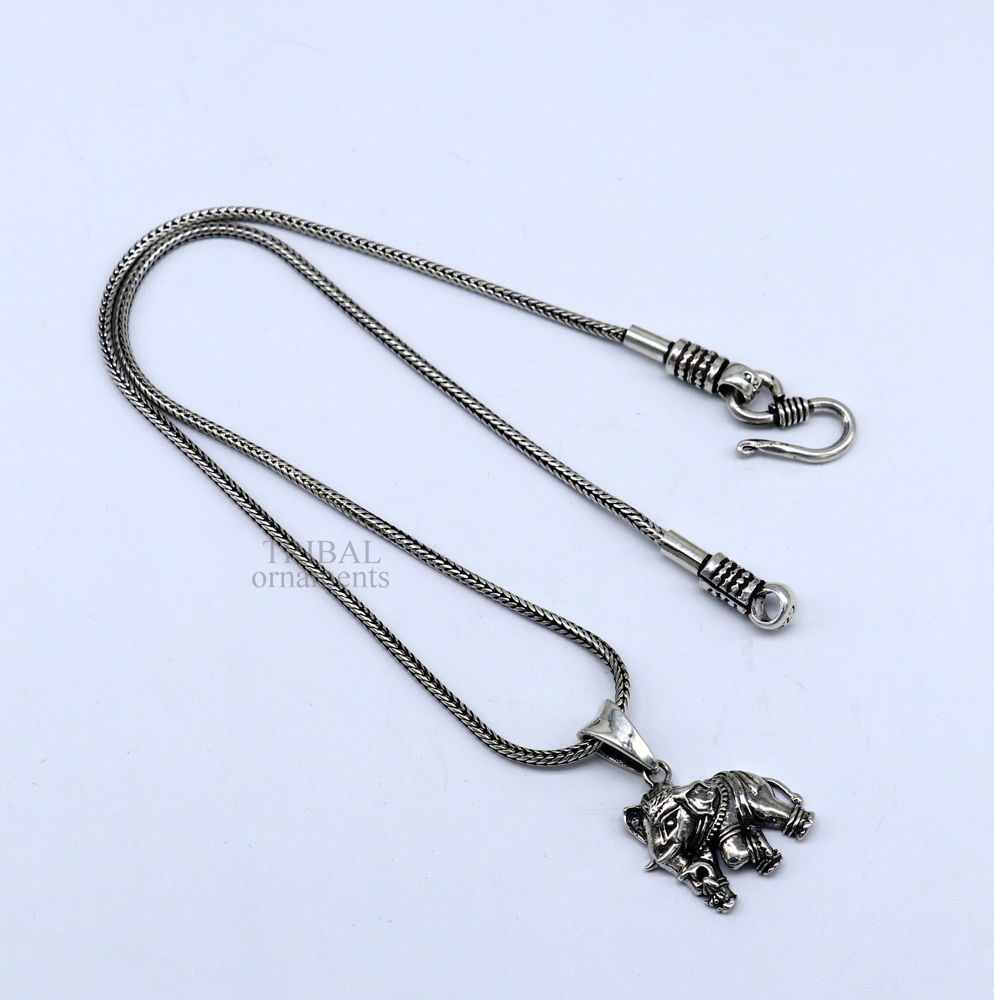 925 sterling silver amazing design small elephant pendant amazing exclusive divine pendant necklace gifting jewelry india ssp1581 - TRIBAL ORNAMENTS