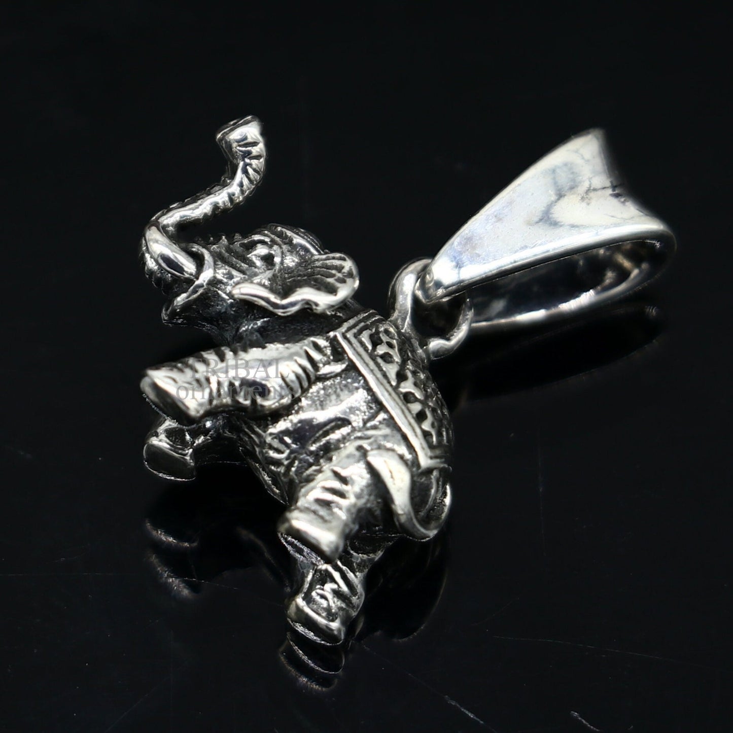 925 sterling silver handmade solid design small elephant pendant amazing exclusive divine lucky pendant necklace gifting jewelry ssp1680 - TRIBAL ORNAMENTS