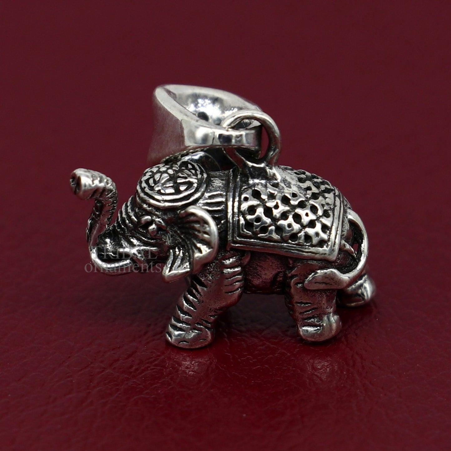 925 sterling silver handmade solid design small elephant pendant amazing exclusive divine lucky pendant necklace gifting jewelry ssp1680 - TRIBAL ORNAMENTS