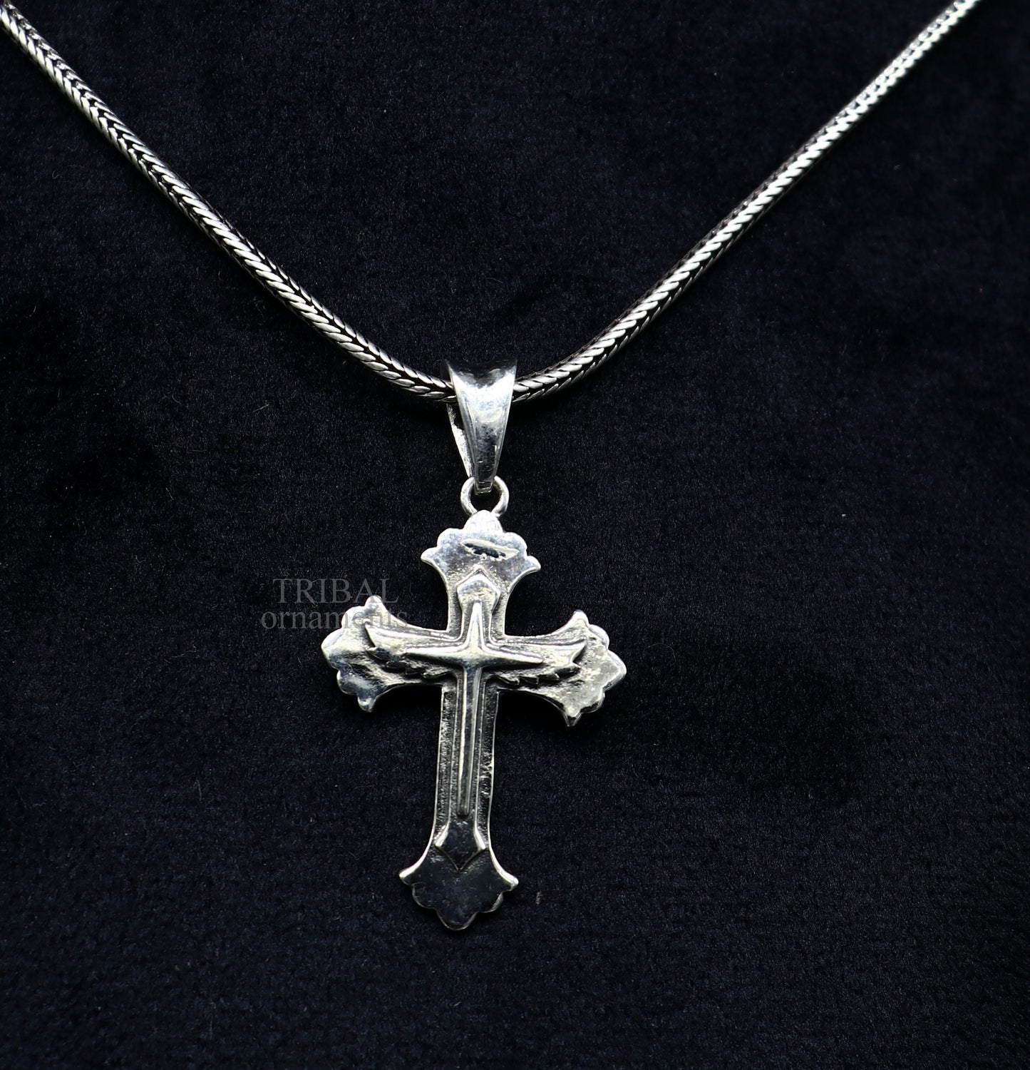 Divine 925 sterling silver holy cross pendant, excellent unique design stylish unisex exclusive gift pendant jewelry from india ssp1426 - TRIBAL ORNAMENTS