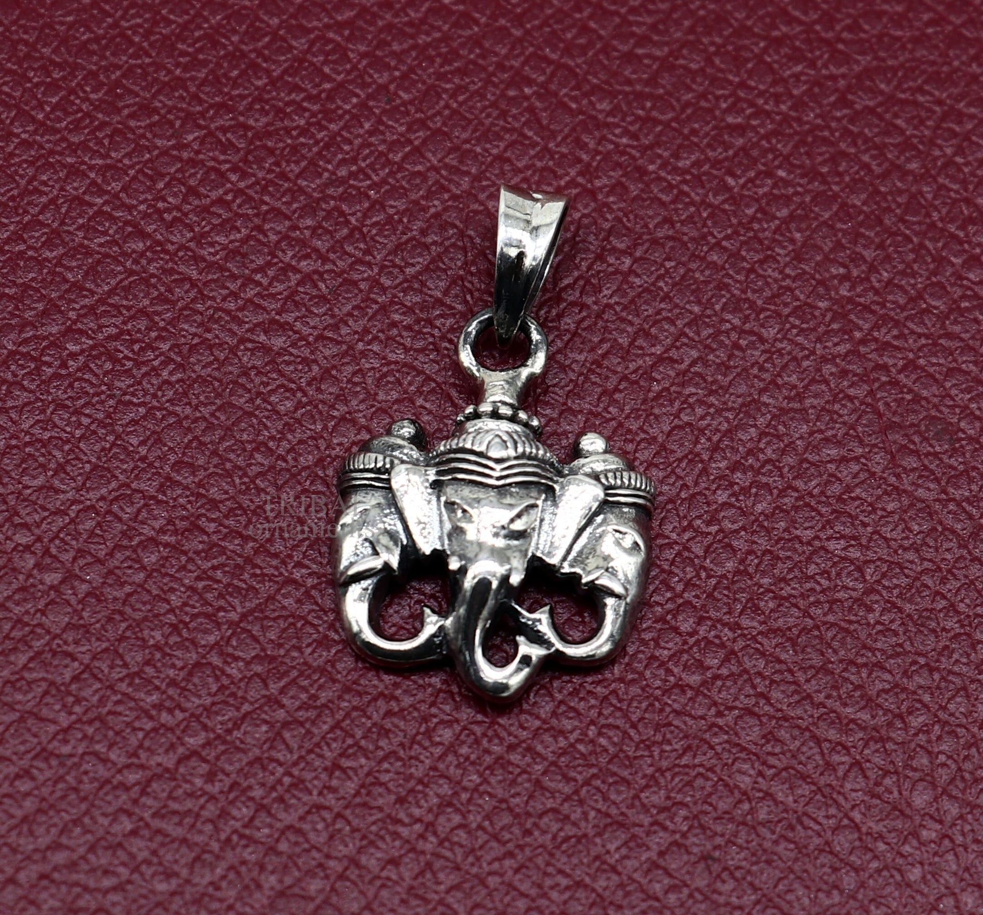 Exclusive design 925 sterling silver handmade 3 face Ganesha divine pendant, amazing stylish unisex pendant personalized jewelry ssp1644 - TRIBAL ORNAMENTS