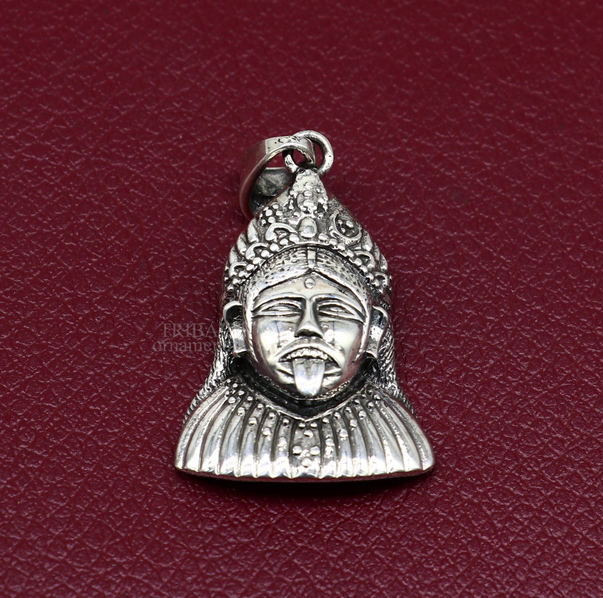 925 sterling silver blessing Goddess Kalika maa/ Kali ma pendant, amazing unisex mahakali pendant jewelry tribal jewelry ssp1565 - TRIBAL ORNAMENTS