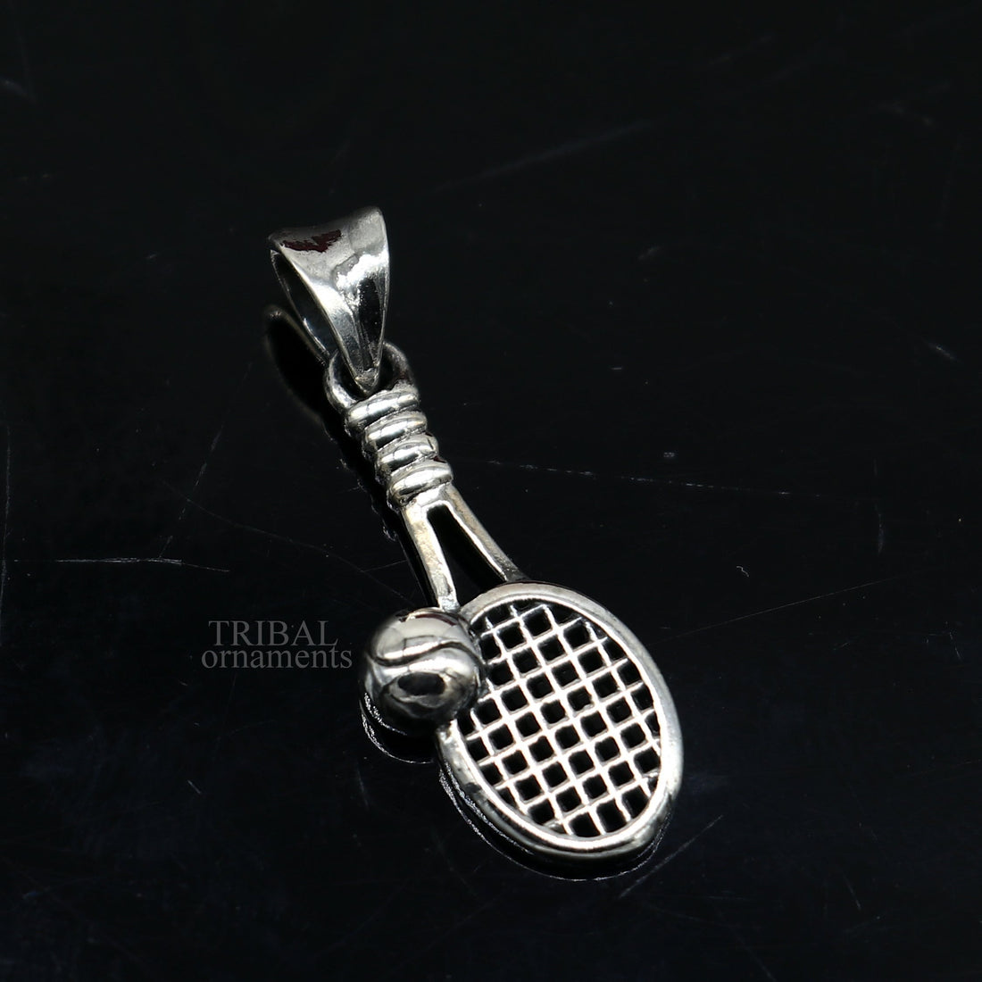 925 sterling silver handmade stylish design small Tennis racket style pendant best gifting jewelry religious pendant custom jewelry ssp1689 - TRIBAL ORNAMENTS