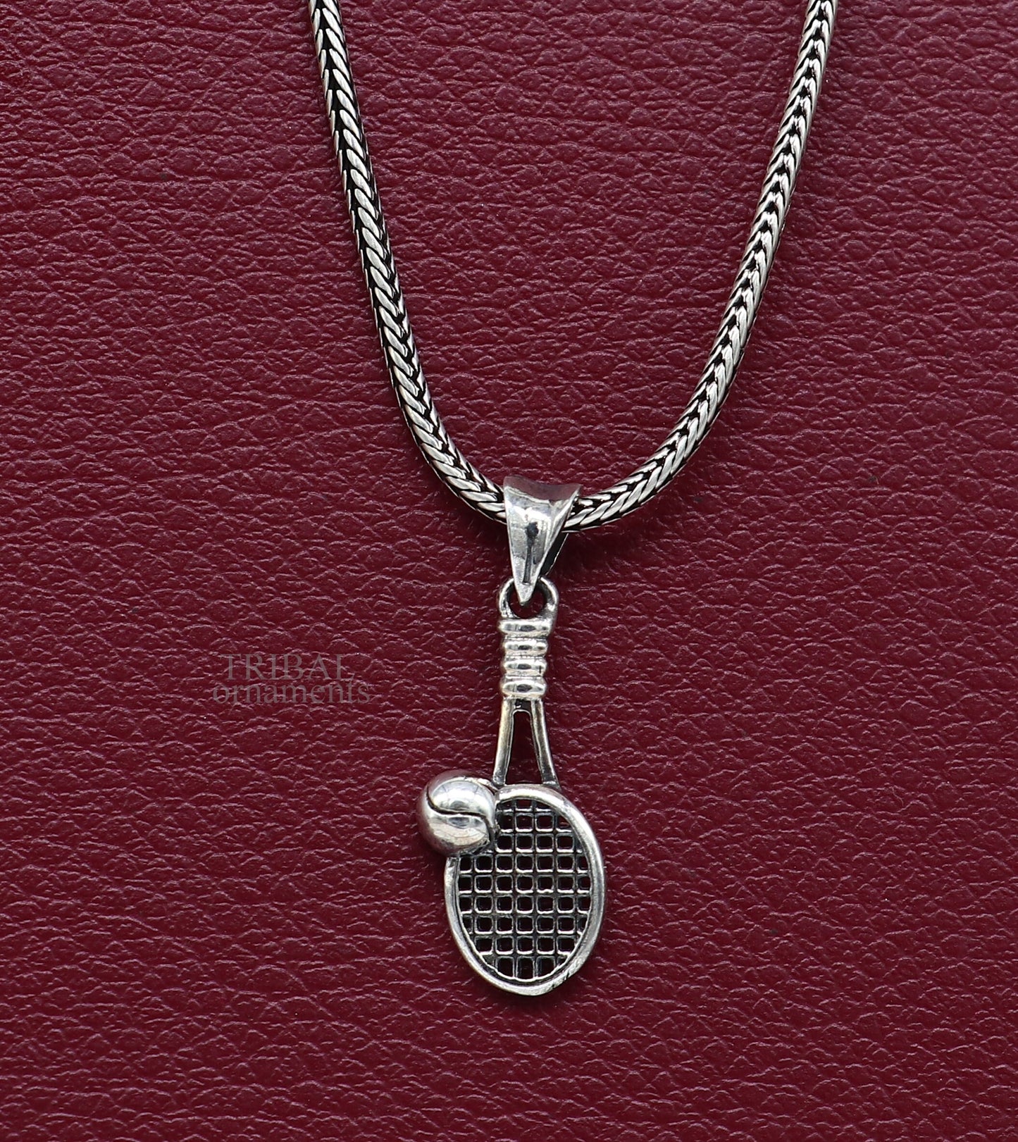 925 sterling silver handmade stylish design small Tennis racket style pendant best gifting jewelry religious pendant custom jewelry ssp1689 - TRIBAL ORNAMENTS