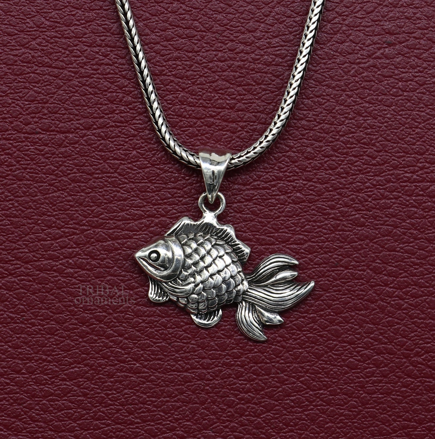 Hunting and Fishing Handmade 925 Sterling Silver Pendant Necklace