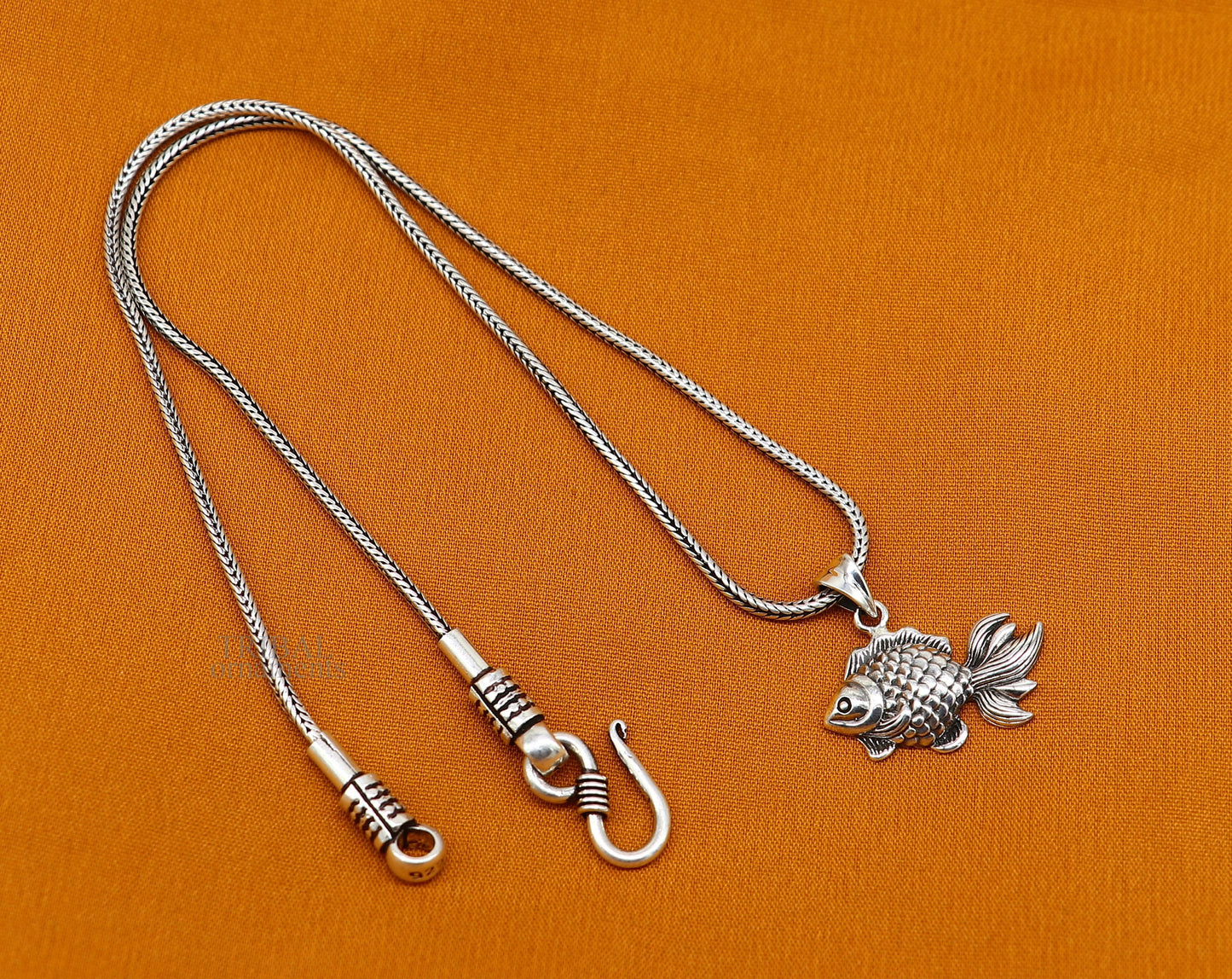 925 sterling silver handmade stylish design small fish style pendant