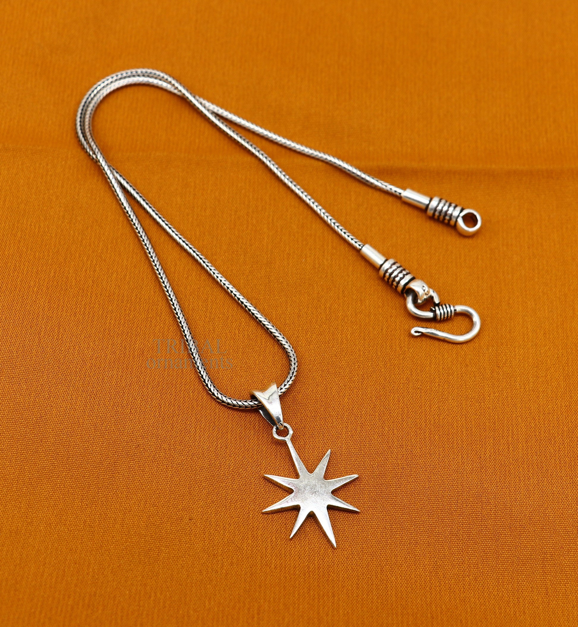 925 sterling silver handmade star pendant, best gifting unisex pendant locket, plain silver pendant elegant pendant jewelry ssp1670 - TRIBAL ORNAMENTS