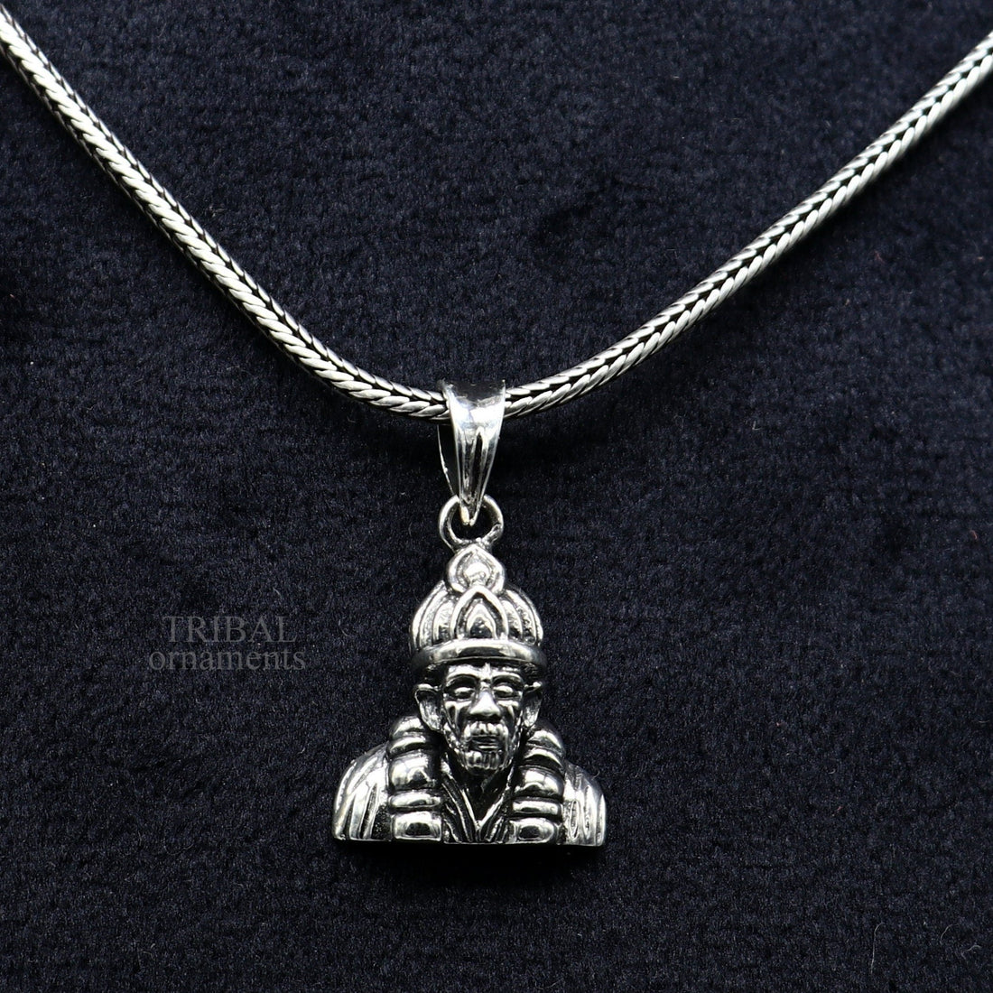 925 sterling silver handmade Indian idol Sai Baba pendant, amazing stylish unisex pendant locket personalized jewelry tribal jewelry ssp1703 - TRIBAL ORNAMENTS