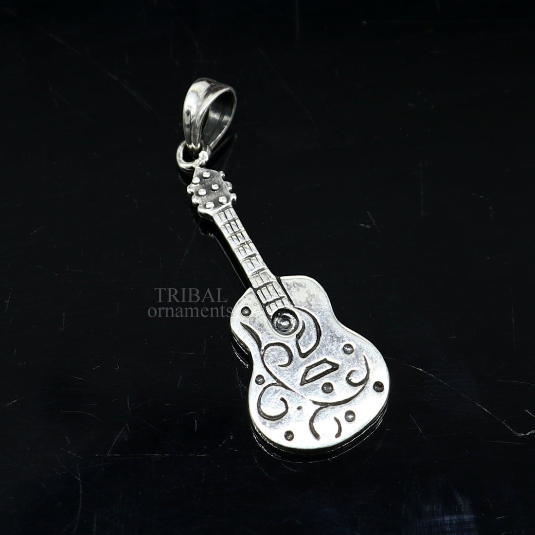 925 sterling silver handmade amazing small guitar design pendant, amazing stylish unisex pendant unisex jewelry tribal jewelry ssp1453 - TRIBAL ORNAMENTS