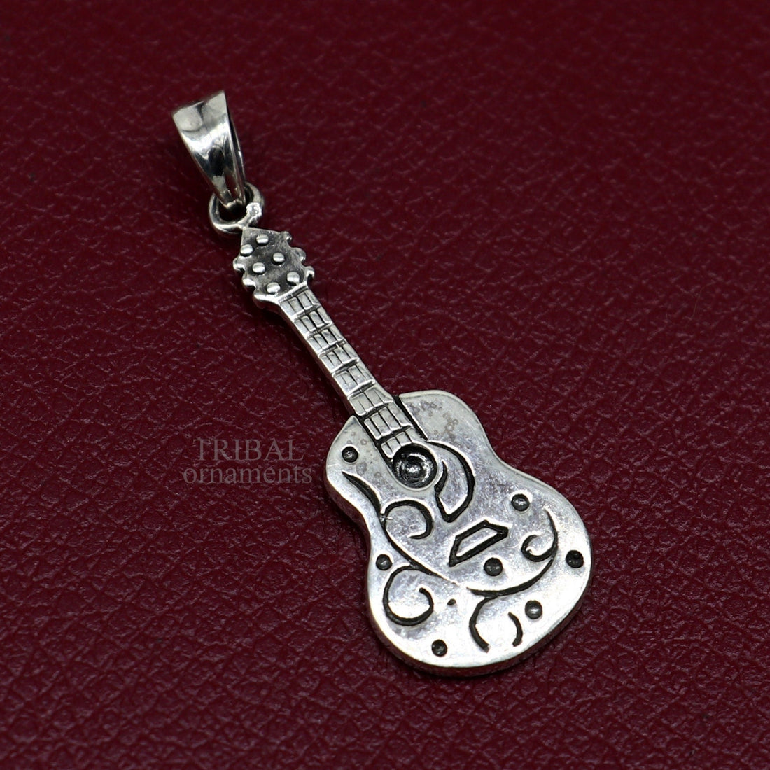 925 sterling silver handmade amazing small guitar design pendant, amazing stylish unisex pendant unisex jewelry tribal jewelry ssp1453 - TRIBAL ORNAMENTS