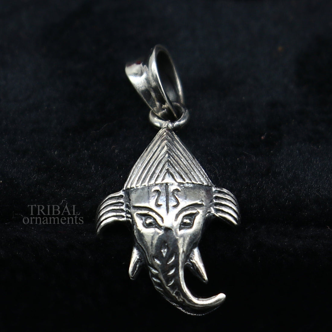 92.5 terling silver Lord Ganesha pendant, excellent unique design stylish unisex personalized gift pendant jewelry ssp1742 - TRIBAL ORNAMENTS