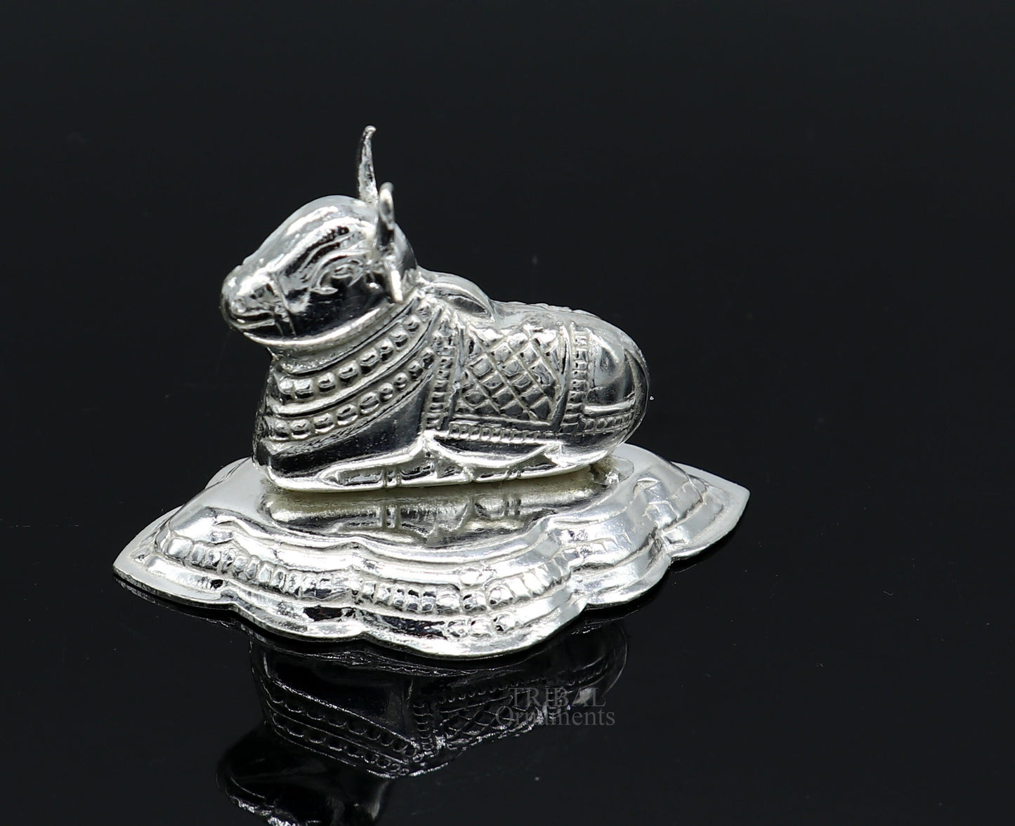 Lord Shiva Vahan Nandi Maharaj sterling silver handmade small article for puja, best gift for lord Shiva, divine statue su713 - TRIBAL ORNAMENTS