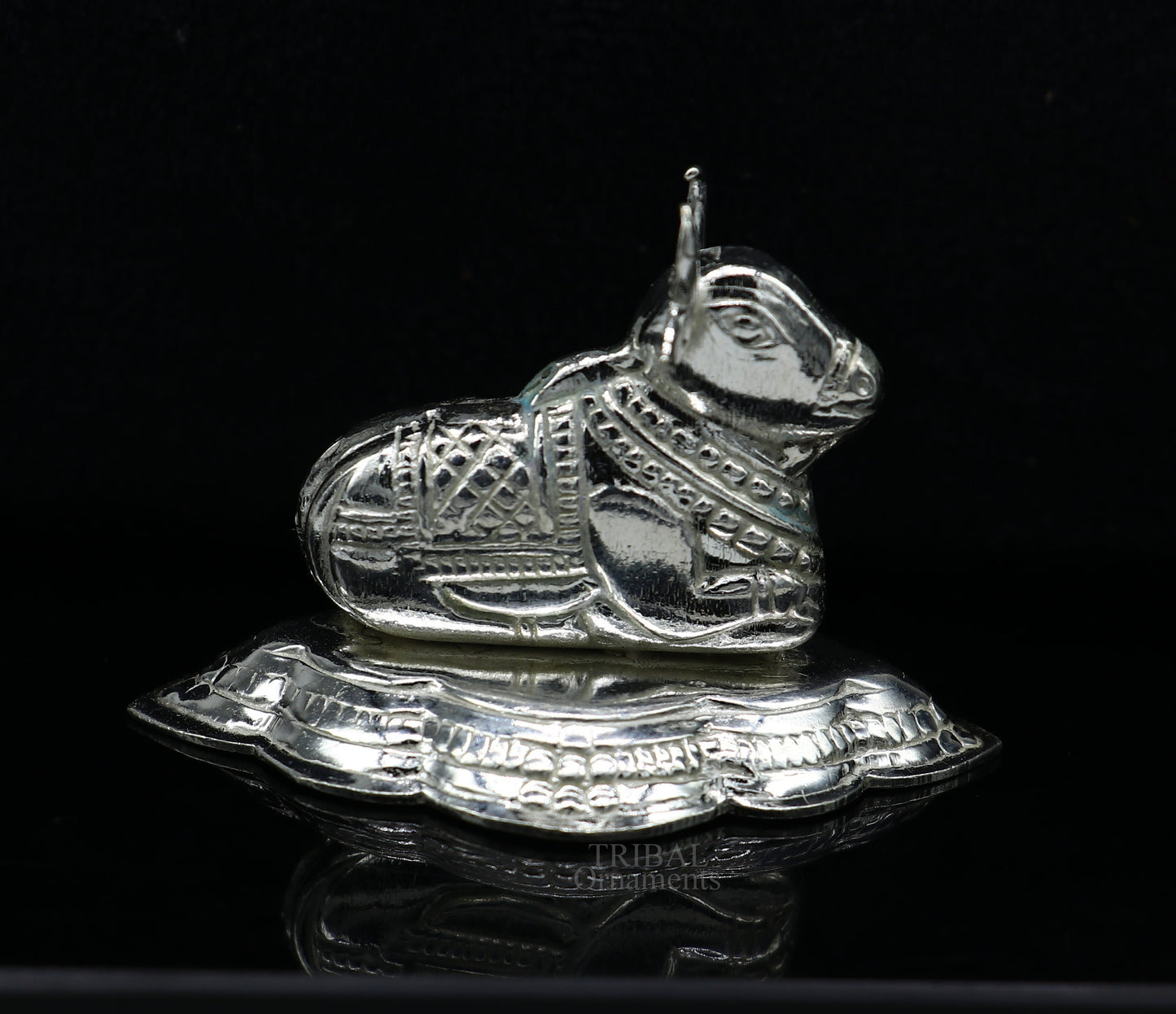 Lord Shiva Vahan Nandi Maharaj sterling silver handmade small article for puja, best gift for lord Shiva, divine statue su713 - TRIBAL ORNAMENTS