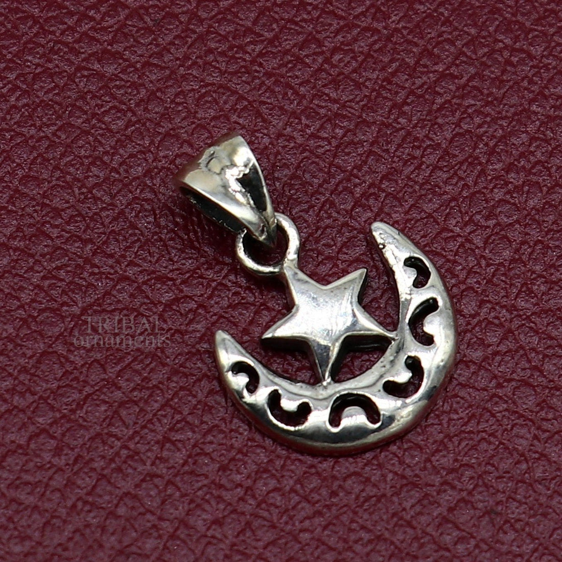 925 solid sterling silver handmade amazing sun moon and star design customized pendant stylish locket unisex gifting jewelry  ssp1666 - TRIBAL ORNAMENTS