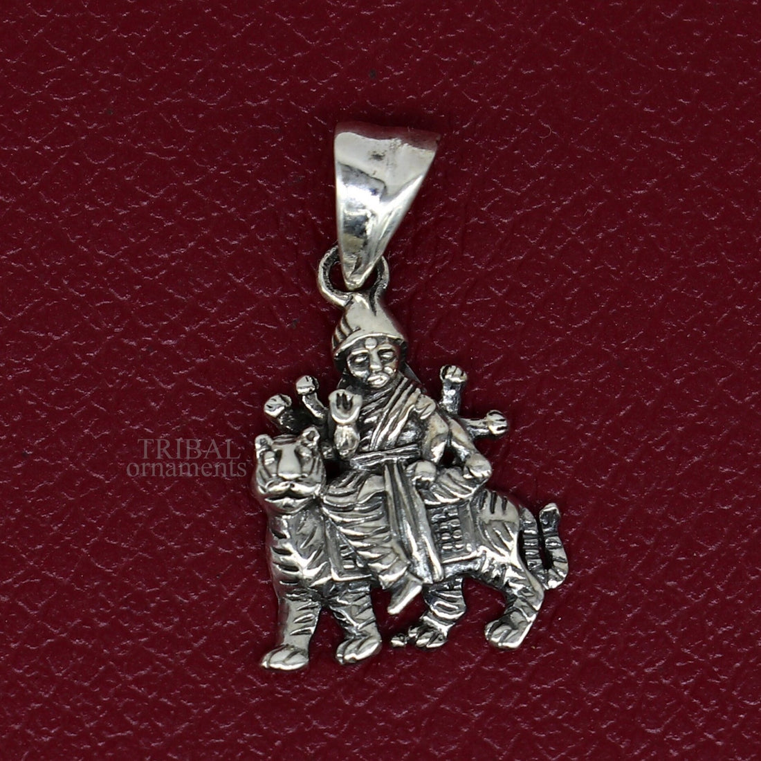 Divine 925 sterling silver blessing Goddess bhawani/ Durga mataji pendant, amazing unisex pendant locket goddess tribal jewelry ssp1683 - TRIBAL ORNAMENTS