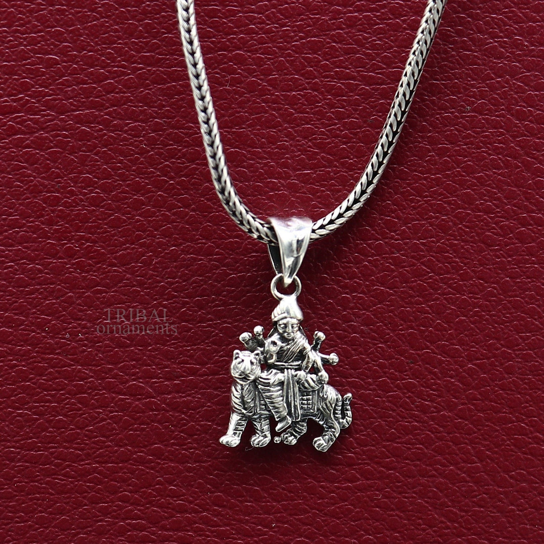 Divine 925 sterling silver blessing Goddess bhawani/ Durga mataji pendant, amazing unisex pendant locket goddess tribal jewelry ssp1683 - TRIBAL ORNAMENTS