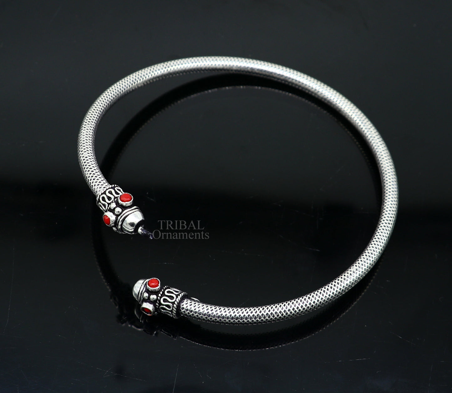 925 sterling silver handmade vintage design stunning foot bracelet ankle kada excellent coral stone belly dance ethnic jewelry Rnsfk44 - TRIBAL ORNAMENTS