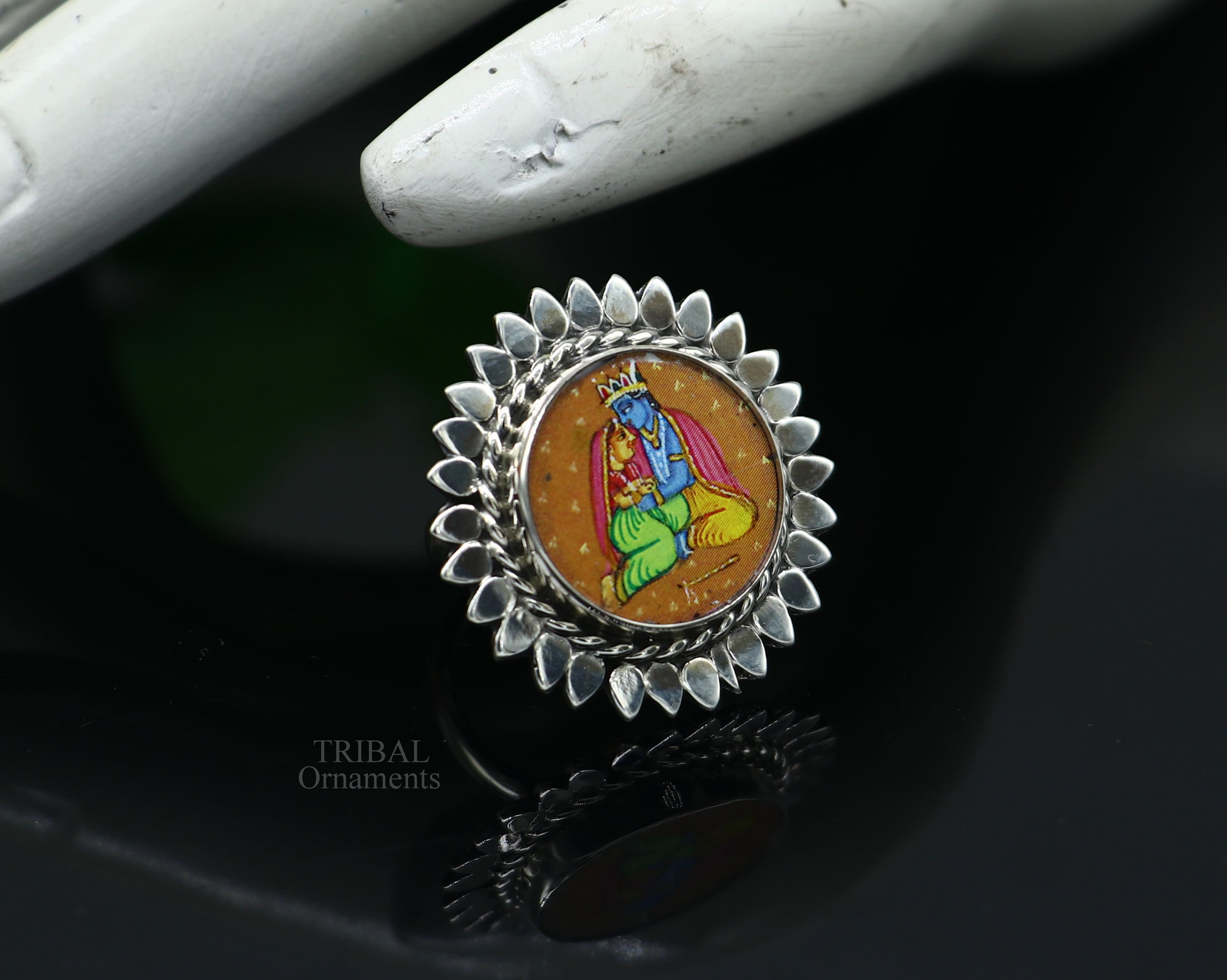 Radha and Krishna Finger vanki ring FR13 | Tarathi Jewels