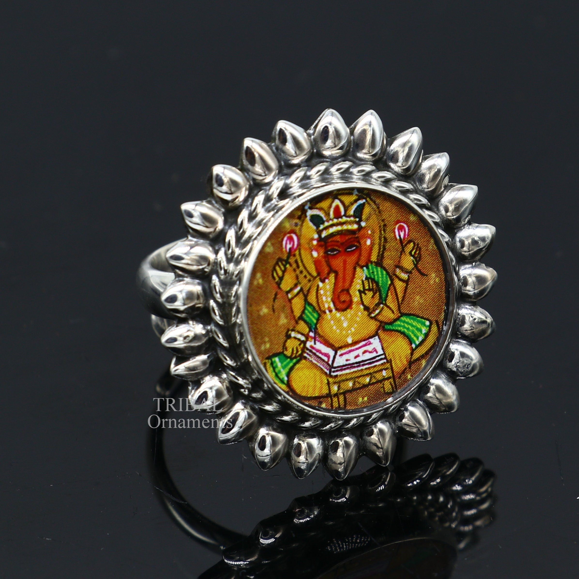 Buy Lord Ganesha Silver Ring Online at best price in India