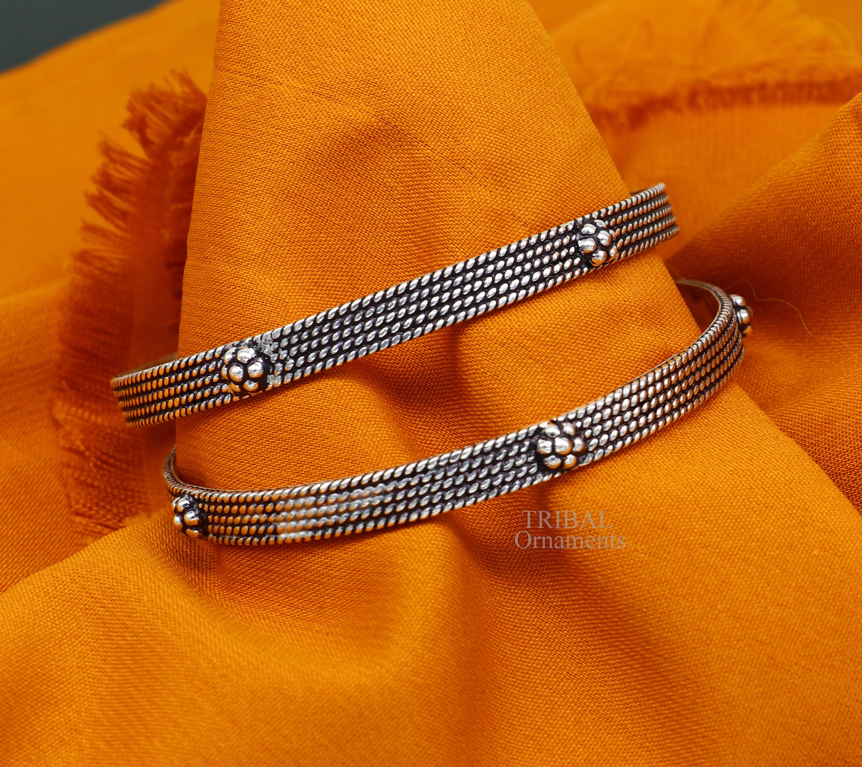 Elegant Sterling Silver Engraved Cuff Bracelet for Women