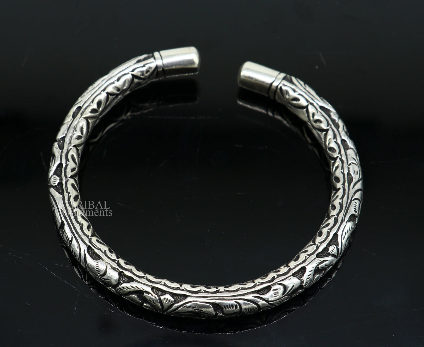 925 Sterling silver handmade fabulous chitai work customized design bangle bracelet kada unisex personalized ethnic tribal jewelry nssk762 - TRIBAL ORNAMENTS