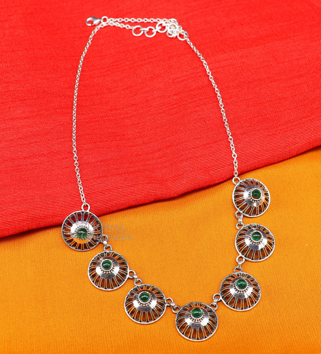 925 sterling silver handmade Rajasthani traditional stylish fit neck luxury necklace choker, best belly dance Guttapusalu necklace set335 - TRIBAL ORNAMENTS