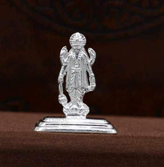 Divine sterling silver handmade Lord Vishnu Standing statue or Narayana figurine Murti , amazing Stunning puja worshipping  figurine art492 - TRIBAL ORNAMENTS