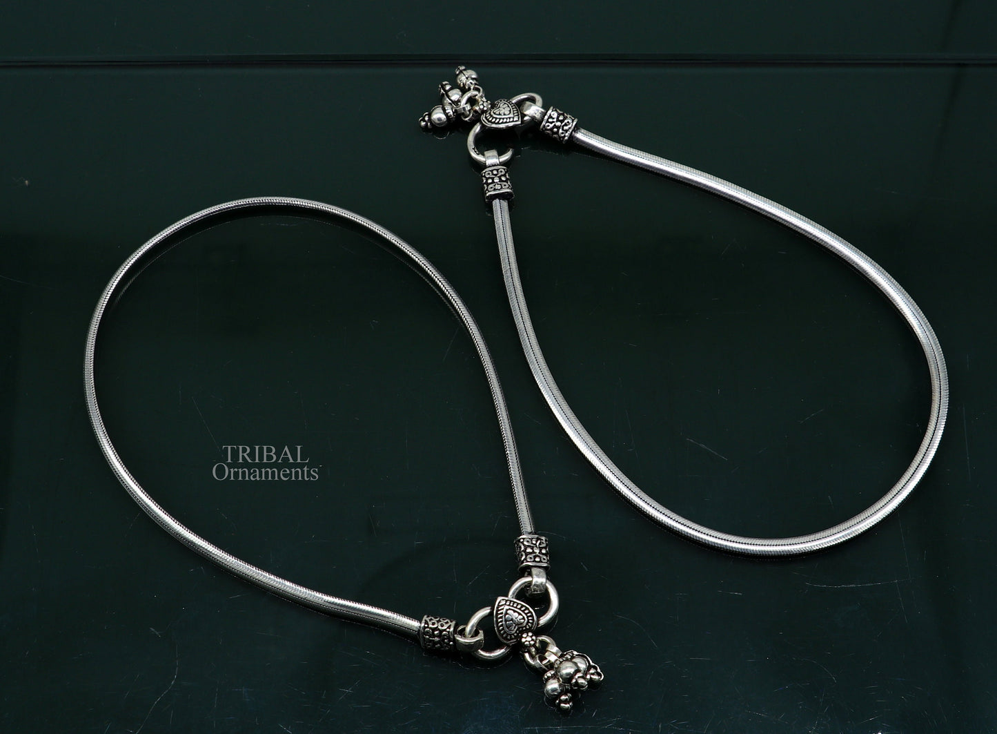 925 sterling silver snake chain ankle bracelet, excellent customized trendy stylish anklets bracelet belly dance jewelry nank449 - TRIBAL ORNAMENTS