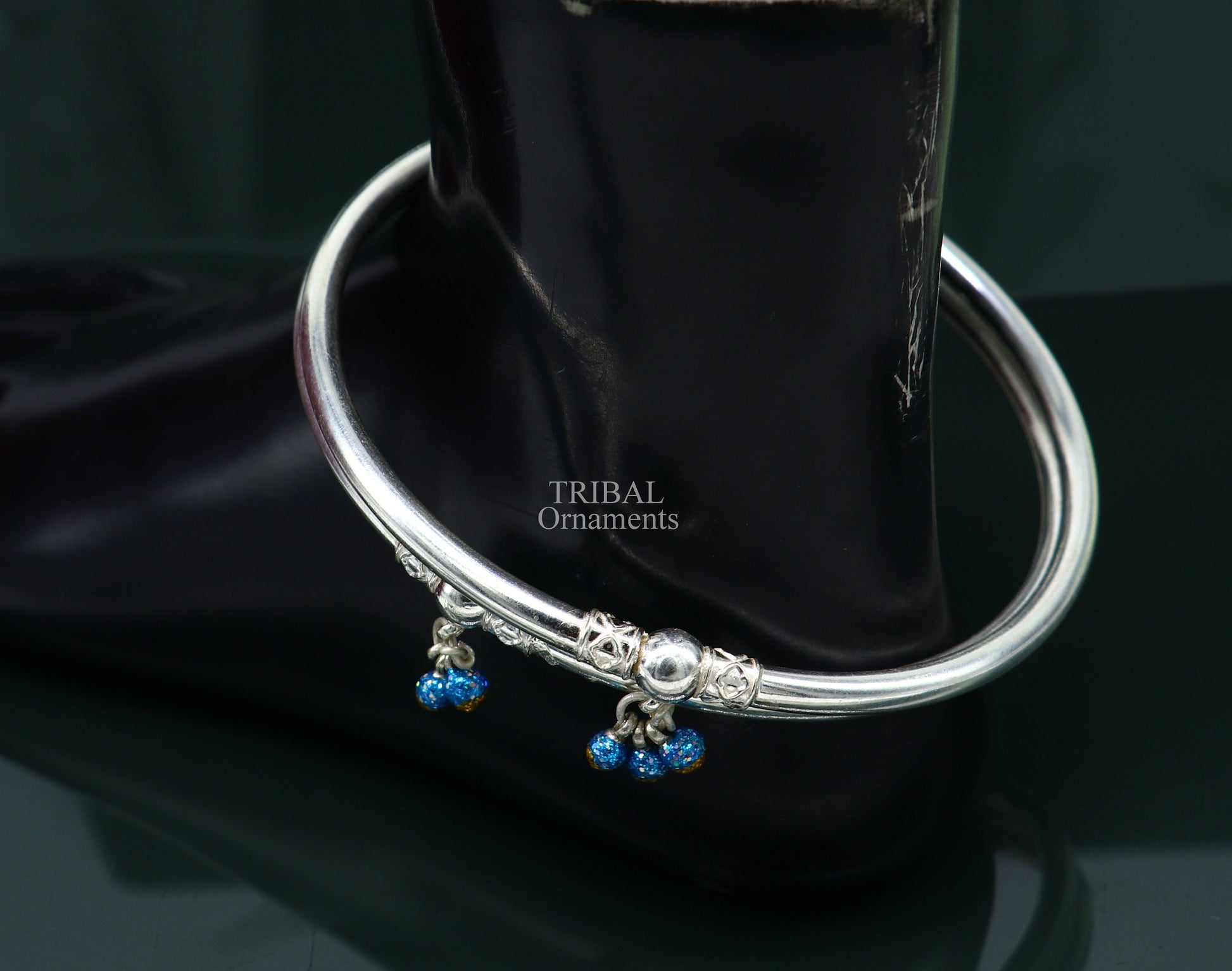 925 sterling silver handmade vintage ethnic design customized foot ankle kada bracelet with hanging drops best belly dance jewelry Nsfk51 - TRIBAL ORNAMENTS