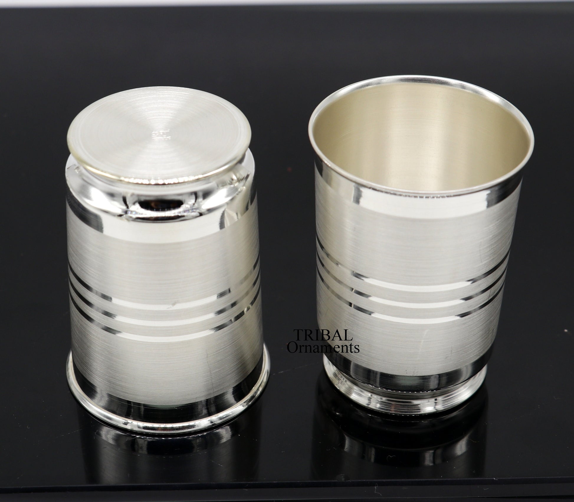 999 pure fine silver handmade water milk cup tumbler, all sizes silver tumbler, silver baby food dining flask, silver utensils gift sv262 - TRIBAL ORNAMENTS