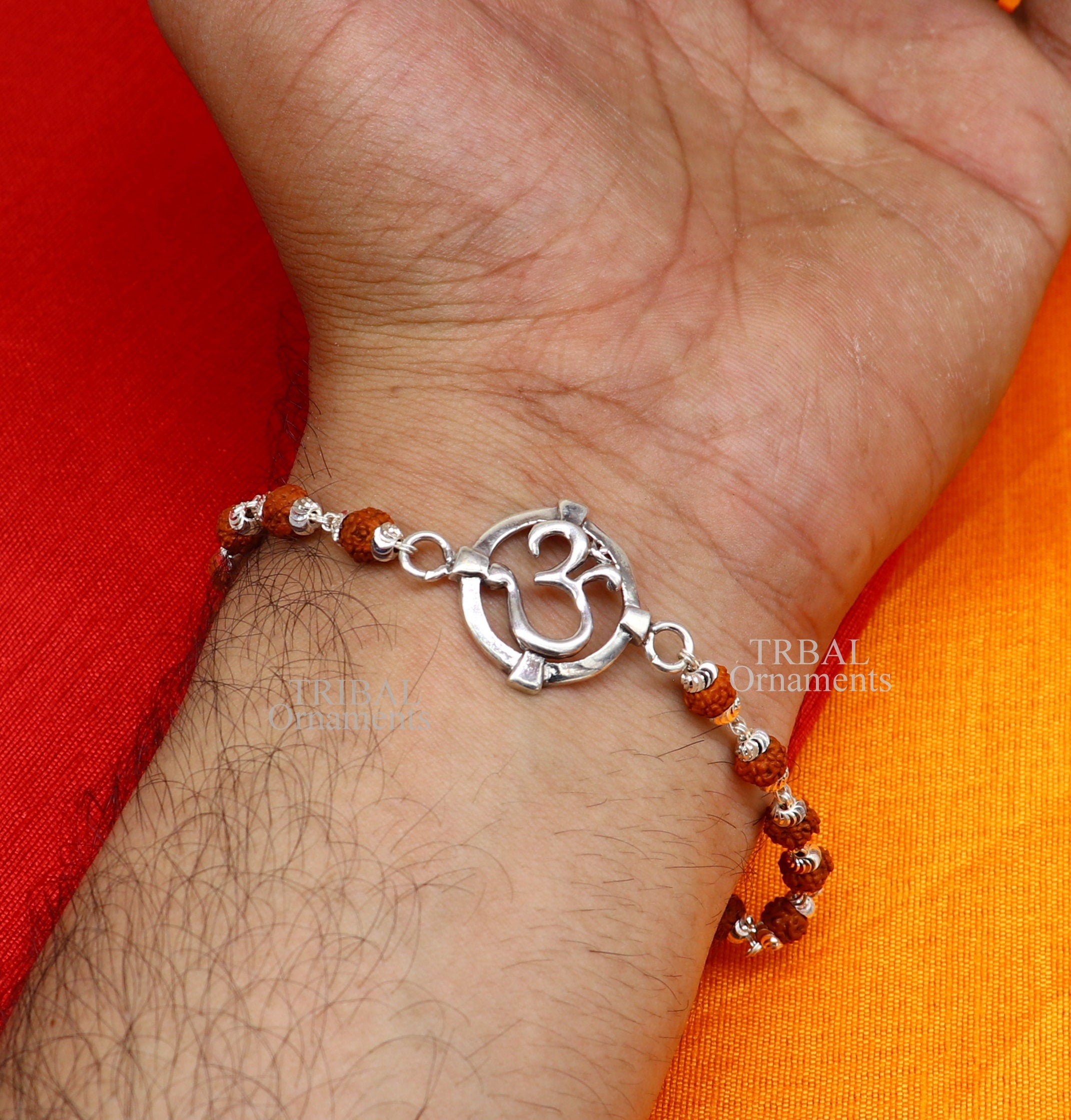 GOLDGIFTIDEAS Pure Silver Om Namah Shivay Man's Bracelet, Silver Man's  Bracelet