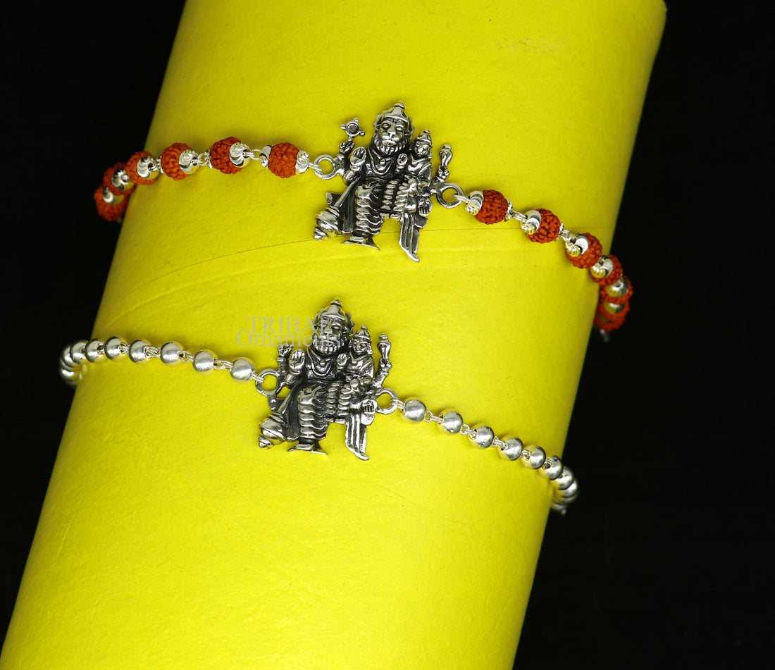 925 Sterling silver divine lord Laxmi Narayana avtar Narsimgha Rakhi or bracelet best gift for your brother's for special gifing rk194 - TRIBAL ORNAMENTS