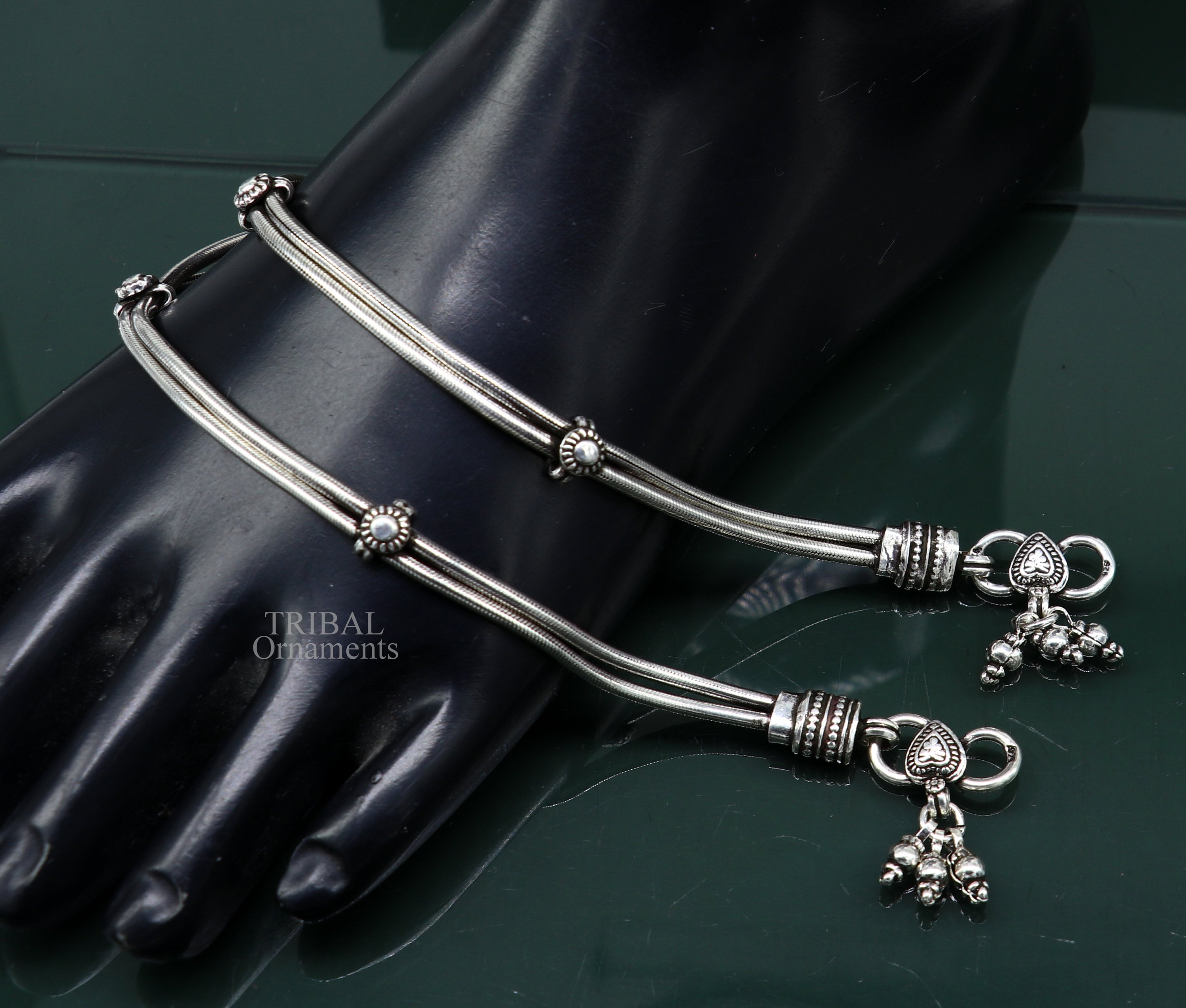 Ethnic silver anklet feet bracelet ankle chain anklet outlet pair feet chain