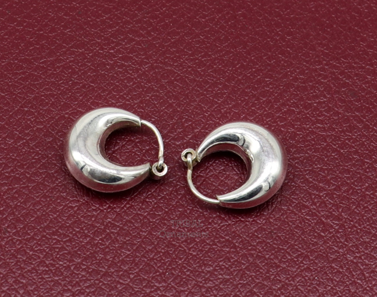 Rajasthan Gems Half Hoop Earrings Silver 925 Sterling Women Marcasite Stone deals Gift Handmade B626