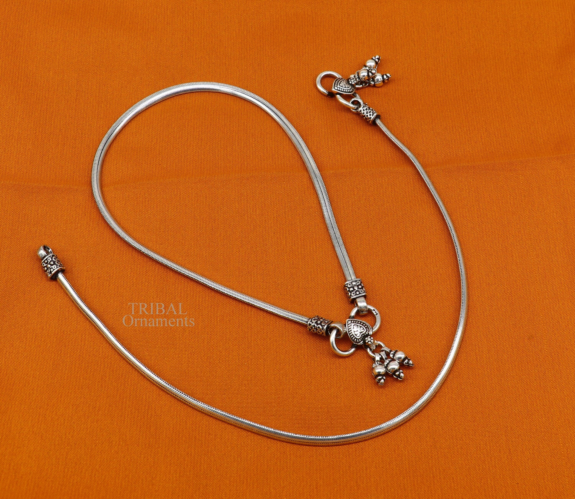 925 sterling silver snake chain ankle bracelet, excellent customized trendy stylish anklets bracelet belly dance jewelry nank449 - TRIBAL ORNAMENTS