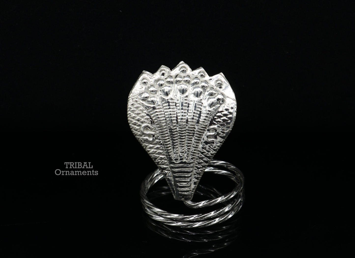 Solid silver handmade Divine Sheshnag vintage style mini snake or shiva snake for puja or worshipping, solid Diwali puja article su739 - TRIBAL ORNAMENTS