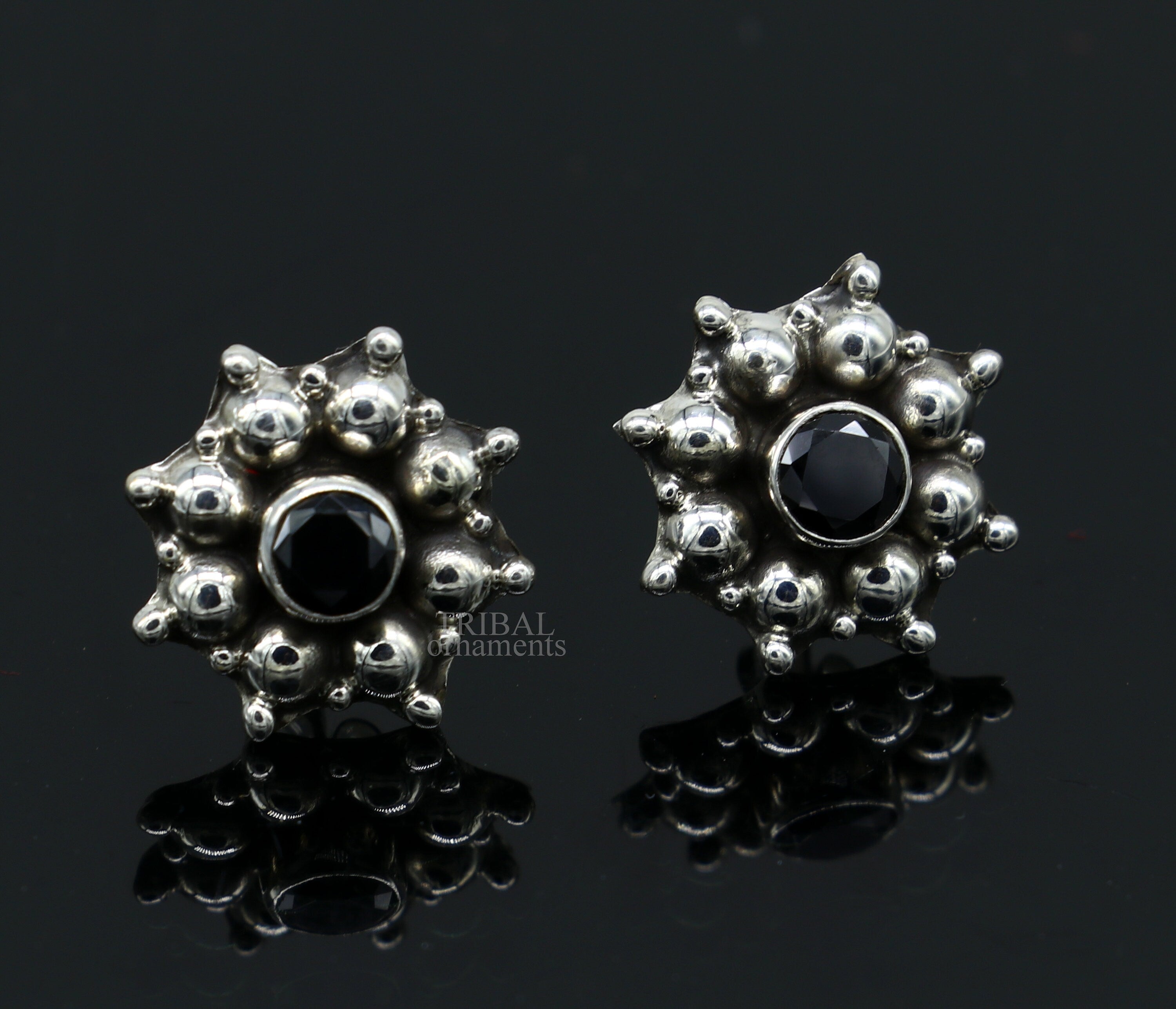 Buy Oxidised Silver Black Earrings  Lowest price in India GlowRoad