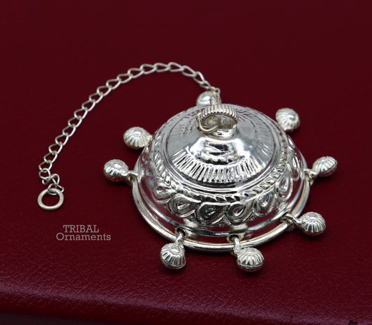 Solid Silver chhatar or chhatra, silver umbrella god temple art, Gorgeous  hand craved Solid silver temple article, temple utensils su750 - TRIBAL ORNAMENTS