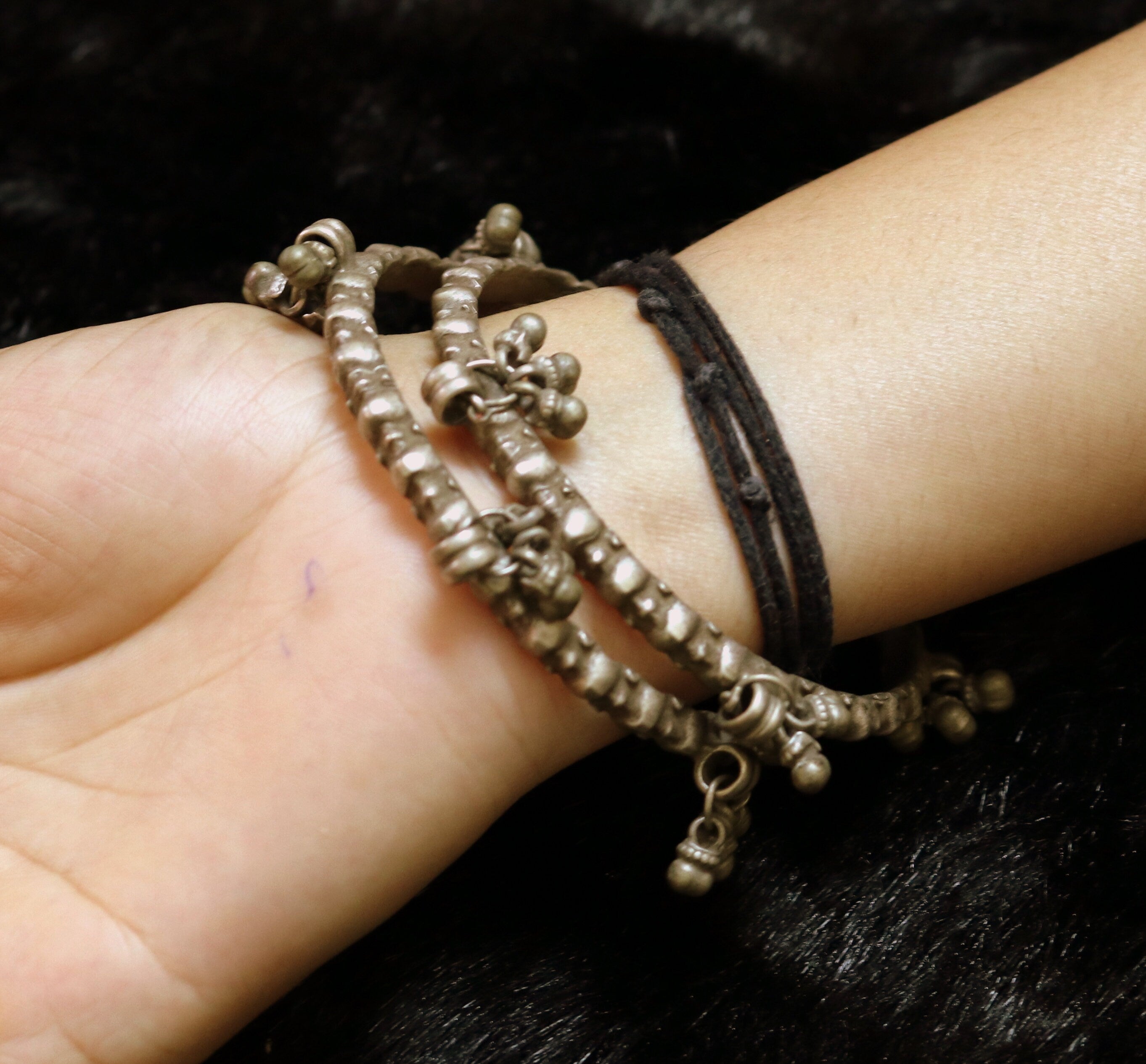 Vintage antique design handmade 925 sterling silver open face cuff bracelet  kada excellent indian gifting jewelry for mens womens CUFF123  TRIBAL  ORNAMENTS