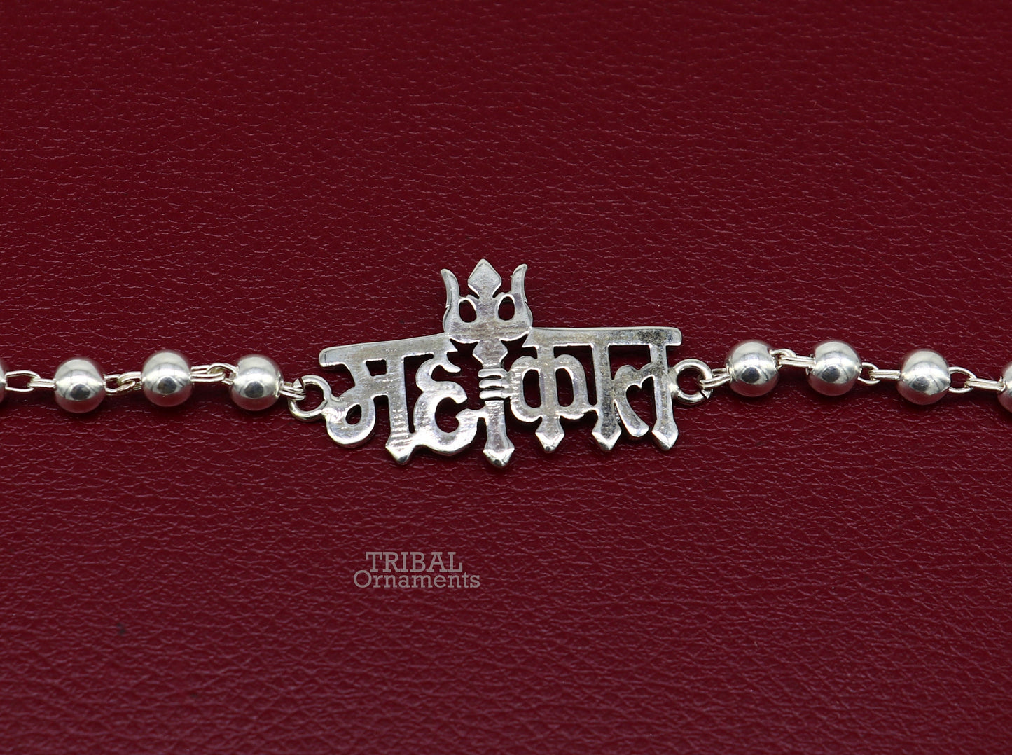 925 sterling silver handmade lord Shiva Mahakal design Rakhi bracelet amazing silver beads Mahakaal bracelet, use as daily use jewelry rk215 - TRIBAL ORNAMENTS