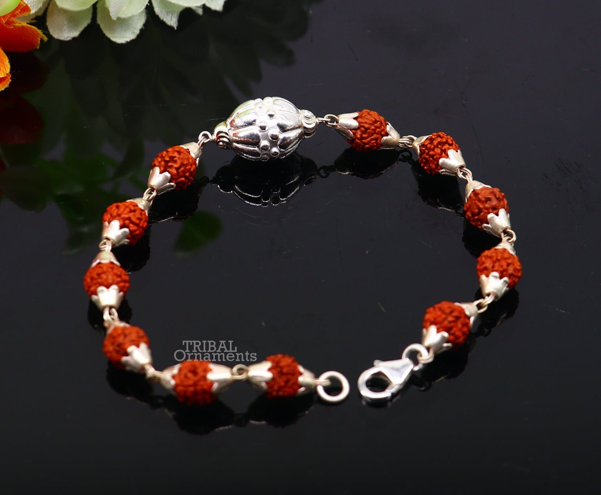 925 sterling silver handmade vintage style Rakhi bracelet amazing Rudraksha bracelet, use as daily use jewelry rk225 - TRIBAL ORNAMENTS