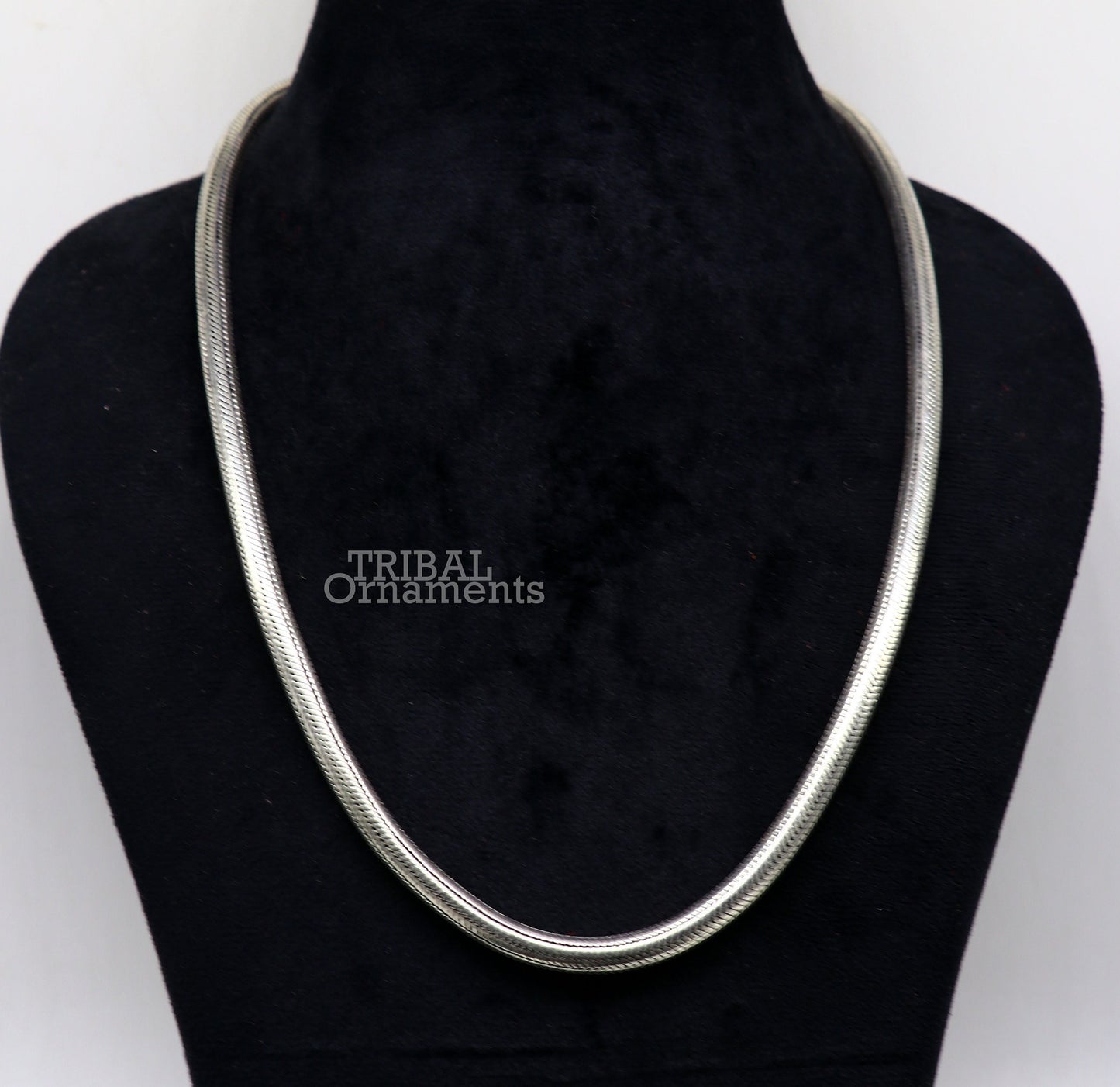 6 mm solid 925 sterling silver handmade snake chain necklace chain, oxidized silver trendy chain ch159 - TRIBAL ORNAMENTS