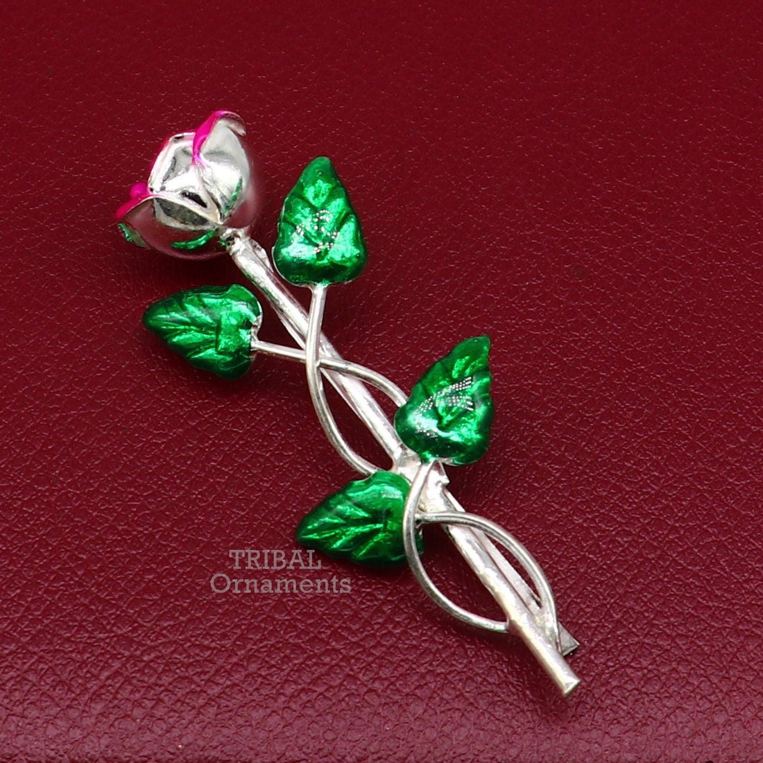 925 sterling silver handmade rose flower design men's brooch for shirt or suit blazer suit amazing wedding party jewelry for men's su746 - TRIBAL ORNAMENTS