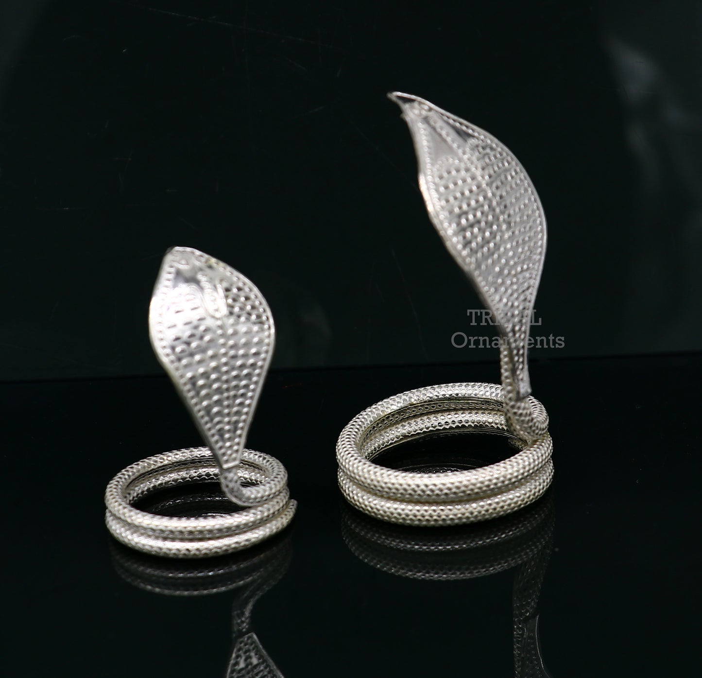 Handmade sterling silver fabulous vintage antique mini snake or shiva snake for puja or worshipping, solid nag nagin puja article su756 - TRIBAL ORNAMENTS