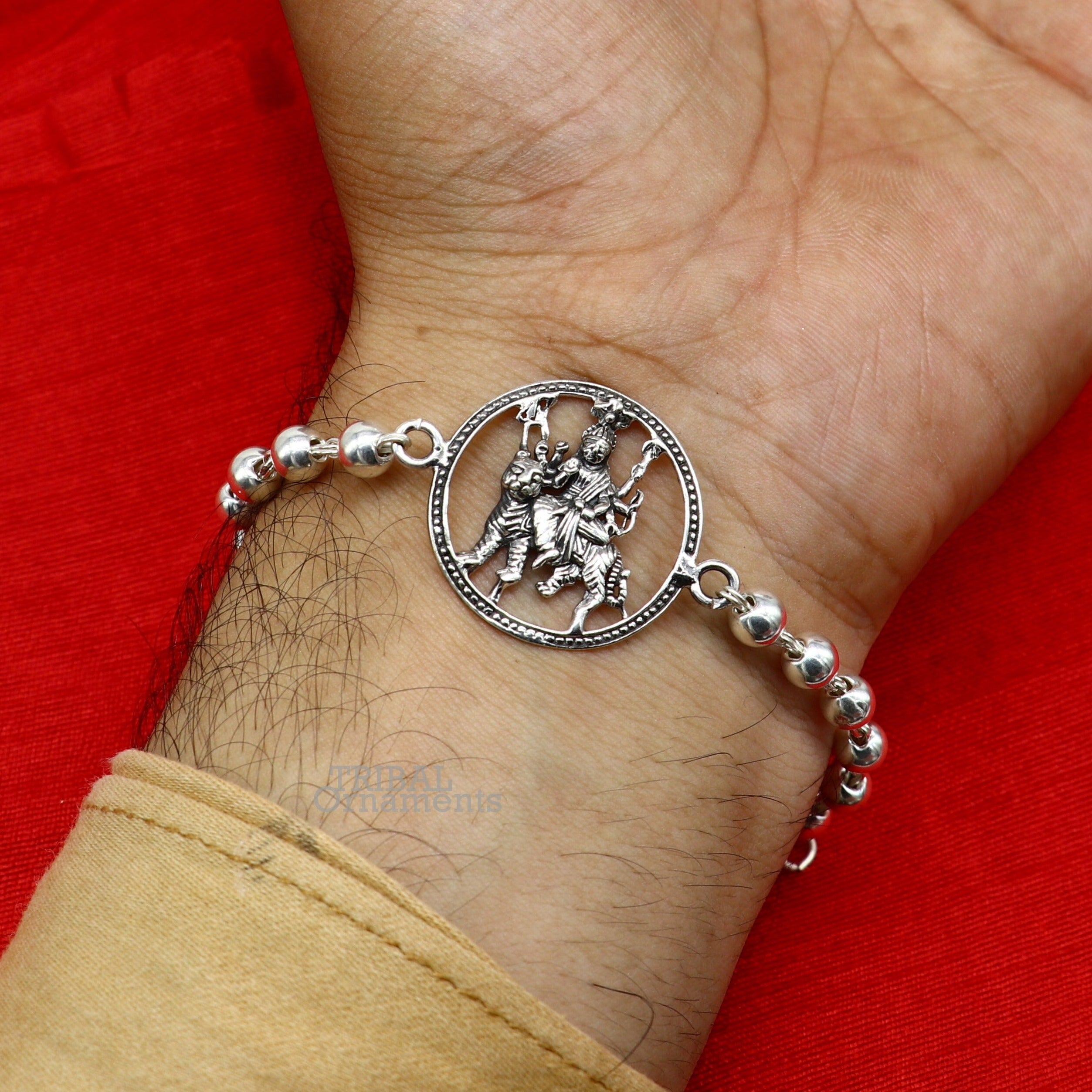 925 Sterling silver divine Durga bhawani mataji Rakhi bracelet