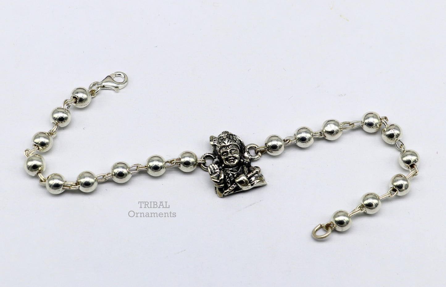 925 Sterling silver divine lord Krishna Rakhi or bracelet best gift for your brother's for special personalized gifing rk239 - TRIBAL ORNAMENTS